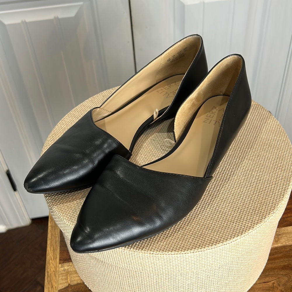 naturalizer shoes Flats black Leather Sz 8